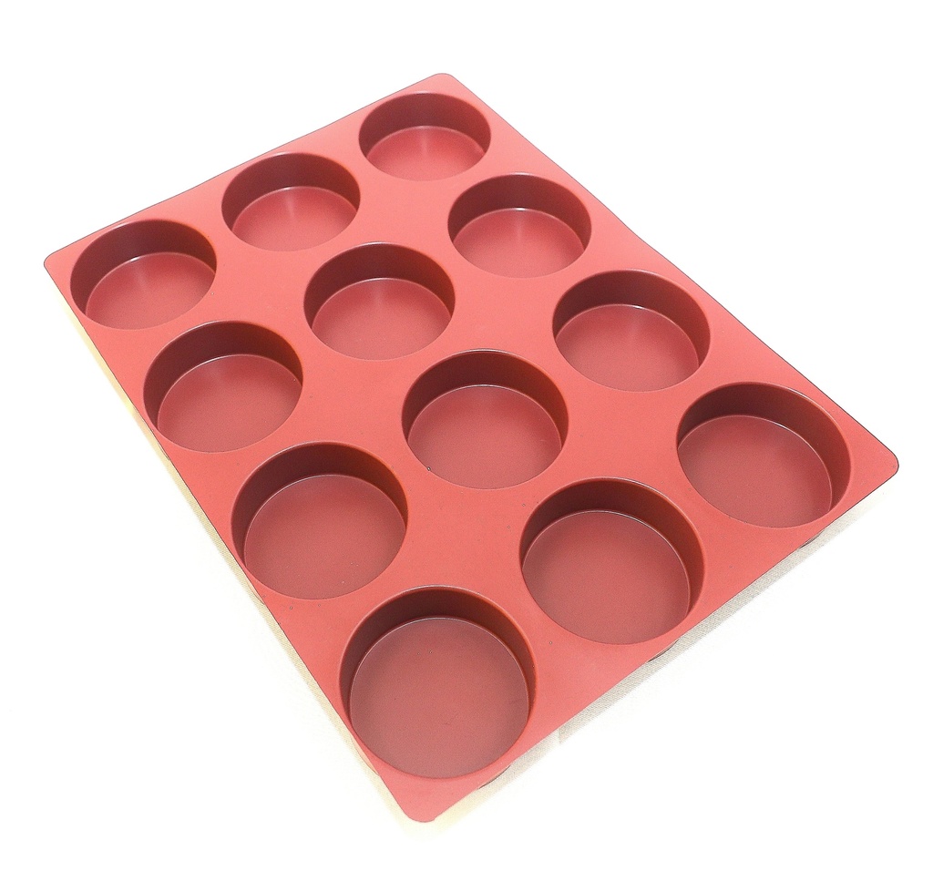 SILIKONEMÅTTE 40x30 RUND 12stk ø80mm 