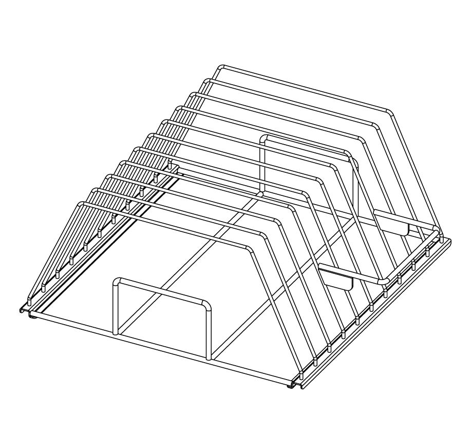 PLATESTATIV 50x50 til OPPVASKMASKIN