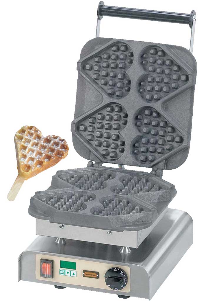 WAFFLE IRON PRO-1 HEART-ON-STICK