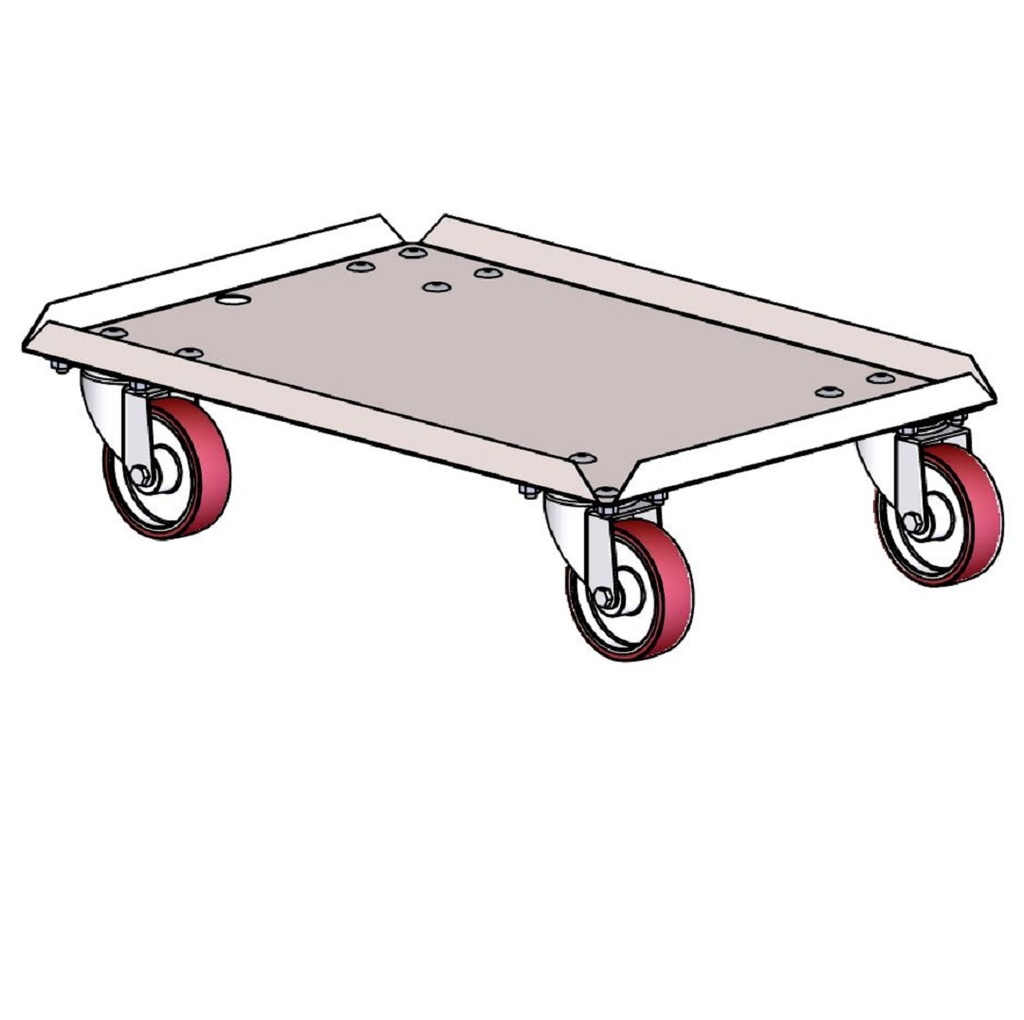 [DORX-8148RF-T-100] DOLLY 40x60 CLOSED BOTTOM Payload 400kg