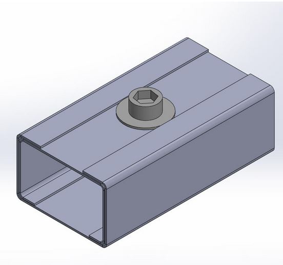 STYRESKINNE BUNN 140x75mm til Z-tralle