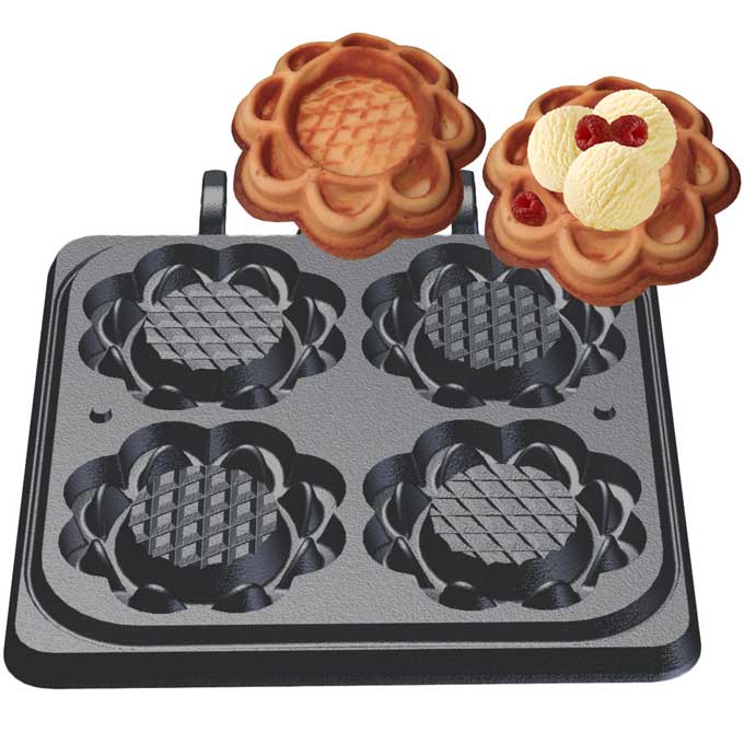 [EN-32-40736] STEKPLATTA VÅFFELJÄRN VÅFFELBAKELSE 4 våfflor 'BakingSystem' **OUTLET**