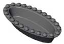 [PI-PIASTRA-E] STEKPLATTA Pavoni Cookmatic OVAL 30st 68x34x15mm
