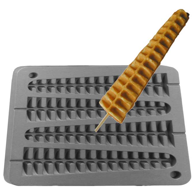 [EN-31-40759] STEKPLATTA VÅFFELJÄRN LOLLY-ON-A-STICK 4 våfflor 'BakingSystem' **OUTLET**