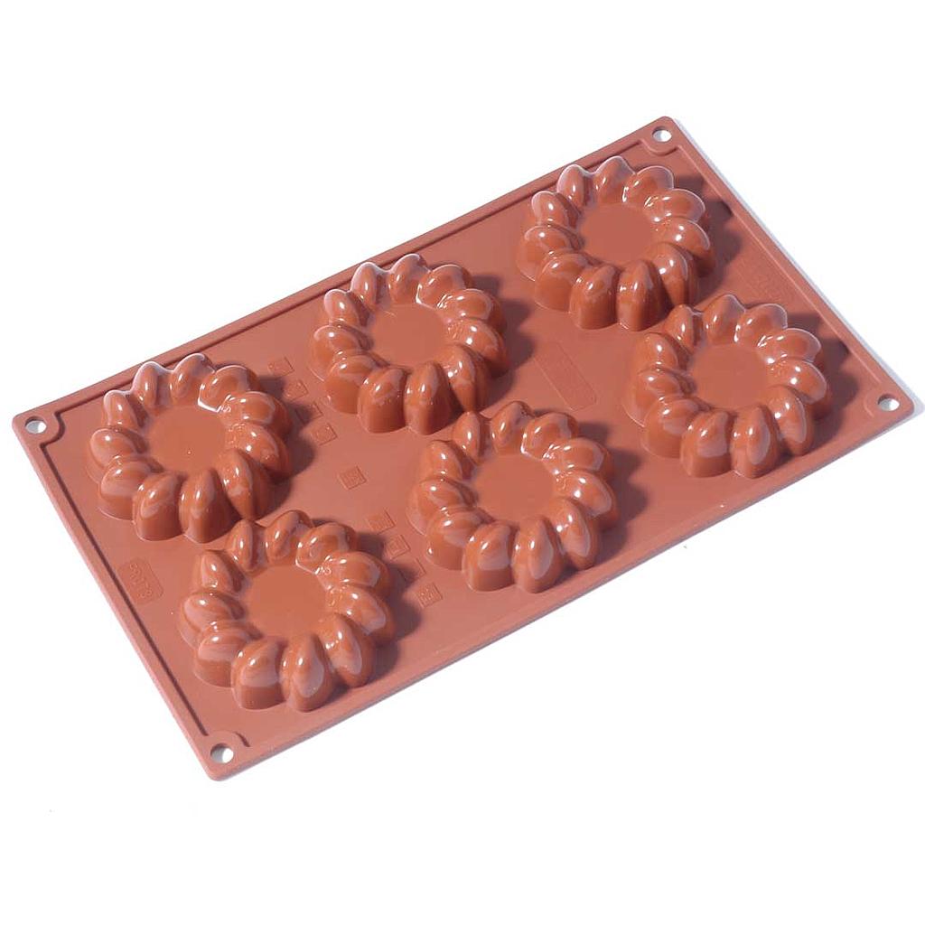 SILICONE MOULD GN1/3 pcs HONORÉ 6pcs ø80mm