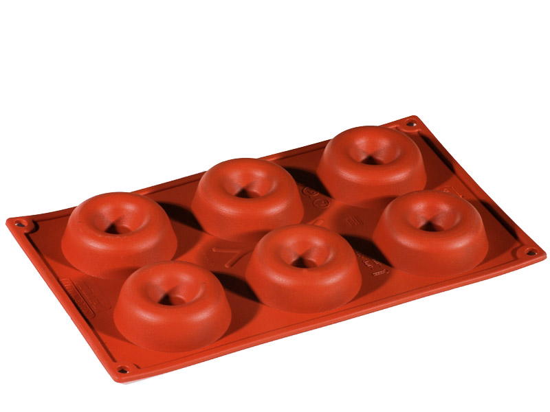 [PI-FR015] SILIKONEFORM GN1/3 RUND SAVARIN 6st ø72mm 