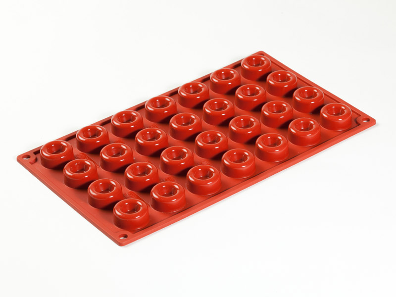 [PI-FR073] SILICONE MOULD GN1/3 ROUND SAVARIN 28pcs ø30mm