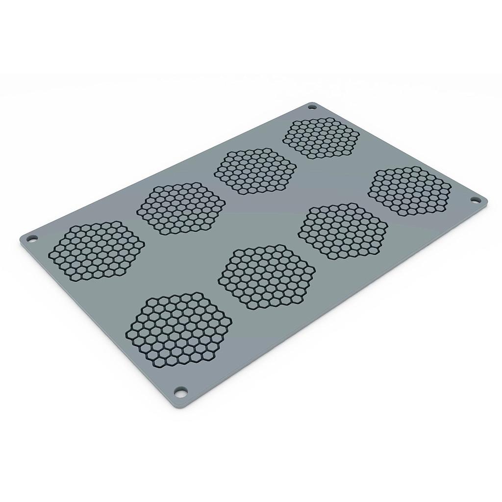 [PI-GG047S] SILIKONEFORM 20x30 HONEYCOMB 8stk 67,5mm