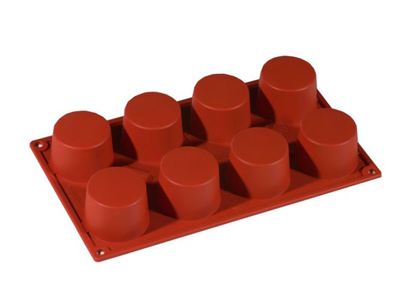 SILICONE MOULD GN1/3 ROUND CYLINDER 8pcs ø60mm