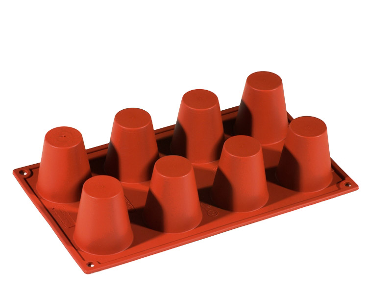 [PI-FR002] SILICONE MOULD GN1/3 ROUND BABA 8pcs ø55mm