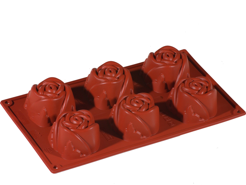 SILIKONFORM GN1/3 ROSE 6st ø75mm 