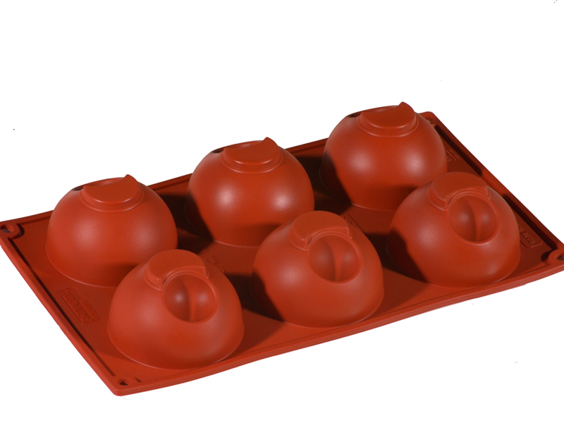 [PI-FR053] SILICONE MOULD GN1/3 HALF SPHERE 6pcs ø75mm