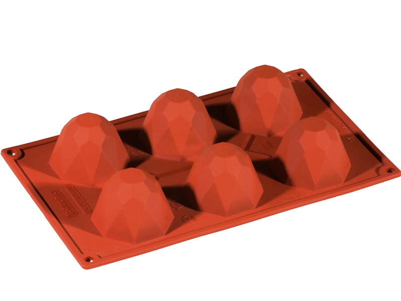 SILICONE MOULD GN1/3 DIAMOND 6pcs ø68mm