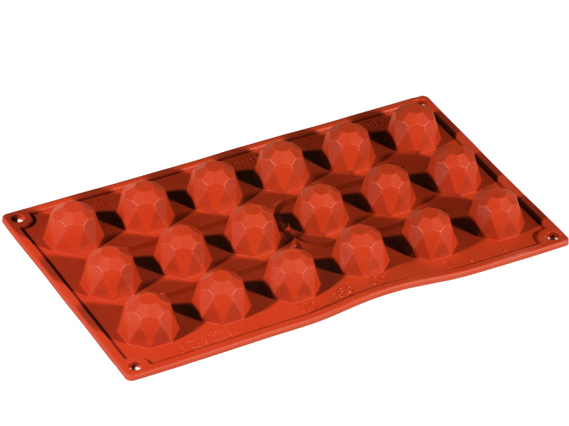 [PI-FR033] SILICONE MOULD GN1/3 DIAMOND 18pcs ø35mm