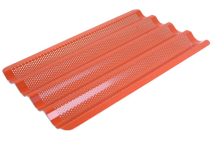 [BTRX-5076-re] FLUTED TRAY GN1/1 4 BAGUETTE RilonElast