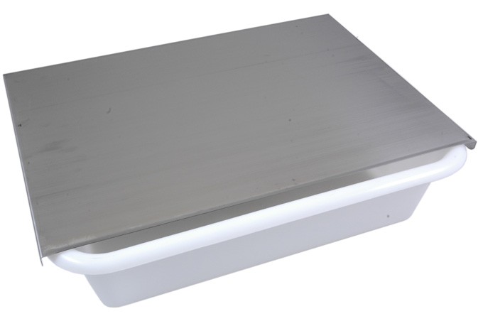 LÅG til 25L BEHOLDER Rustfrit stål Tværgående 3 sider nedbukket til art 255-31131000 