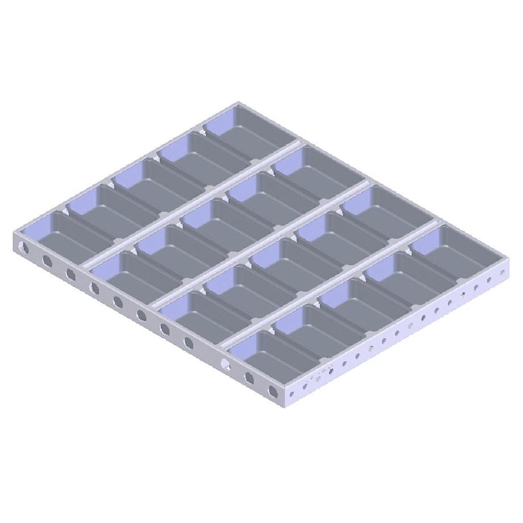 [DDRX-14580] FORMSÆT 50x60 20x0,3L DD-type 130mm FOCACCIA MINI