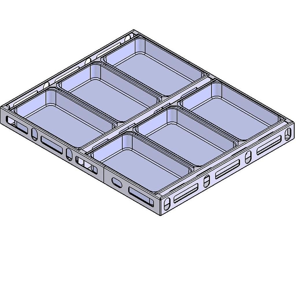 TIN SET 50x60 6x1,7L DD-type 250mm FOCACCIA