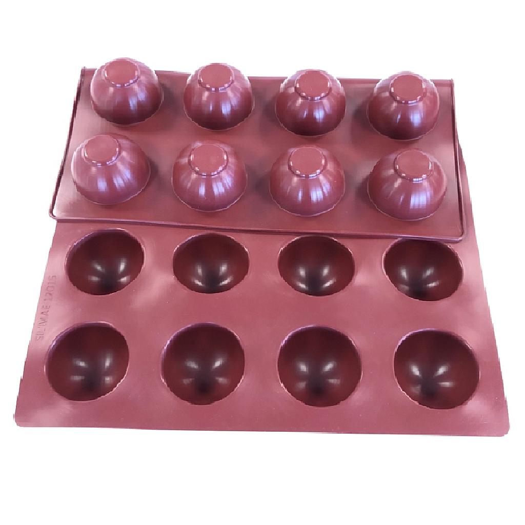 SILICONE MAT 40x60 HALF SPHERE 24st ø68mm  