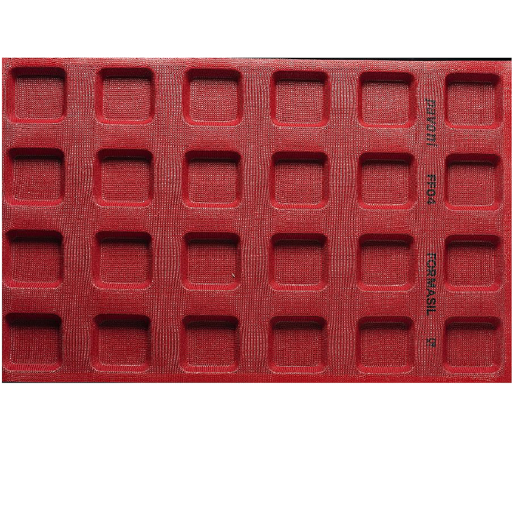 SILIKONEMÅTTE 40x60 FIRKANT 24st 65mm