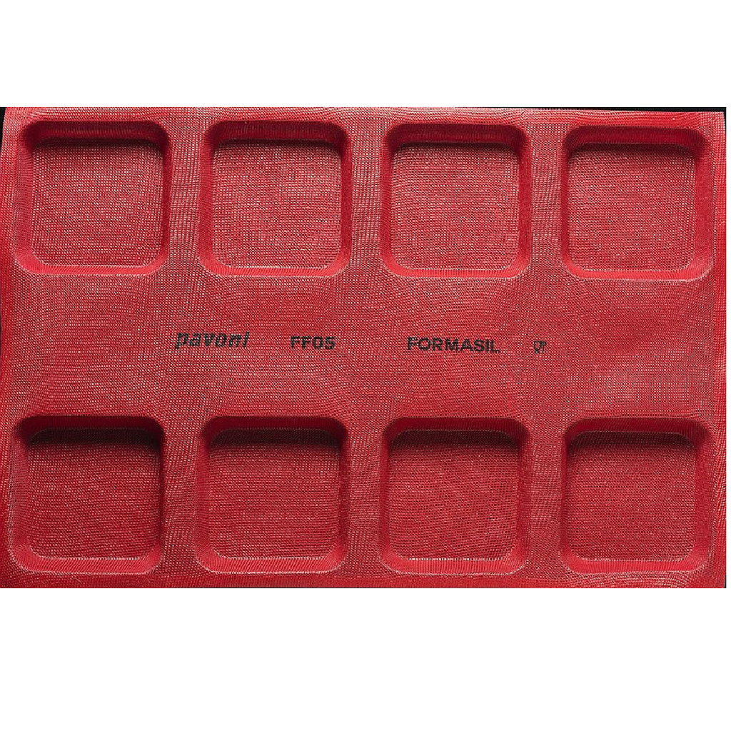 SILICONE MAT 40x60 SQUARE 8pcs 106mm