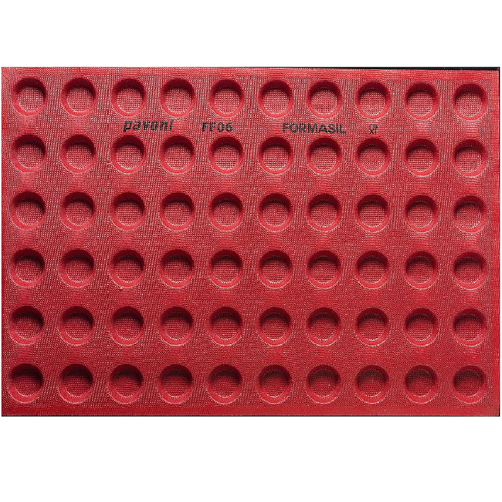 SILICONE MAT 40x60 ROUND 60pcs ø40mm