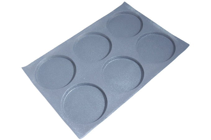 SILIKONEMÅTTE 40x60 RUND 6stk ø147mm 
