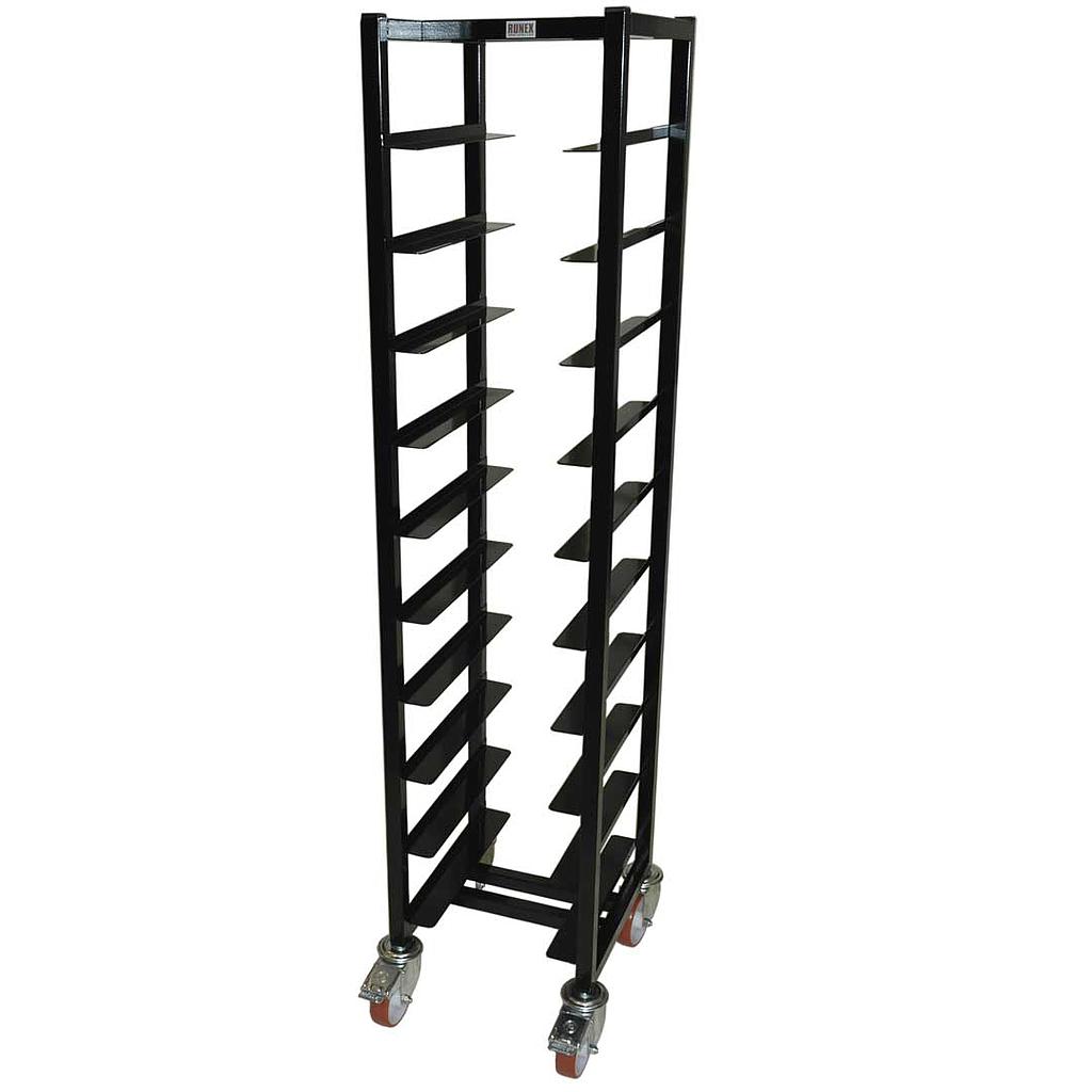 SERVERINGSBRETTSVOGN LUNSJ 33x43 10-stik SORT