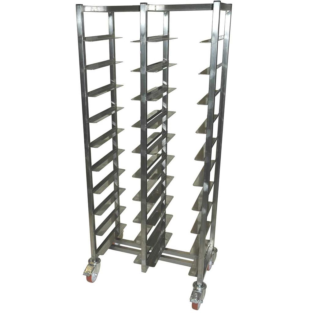 SERVING TRAY TROLLEY CAFÉ 28x36 DOUBLE 10+10-rung
