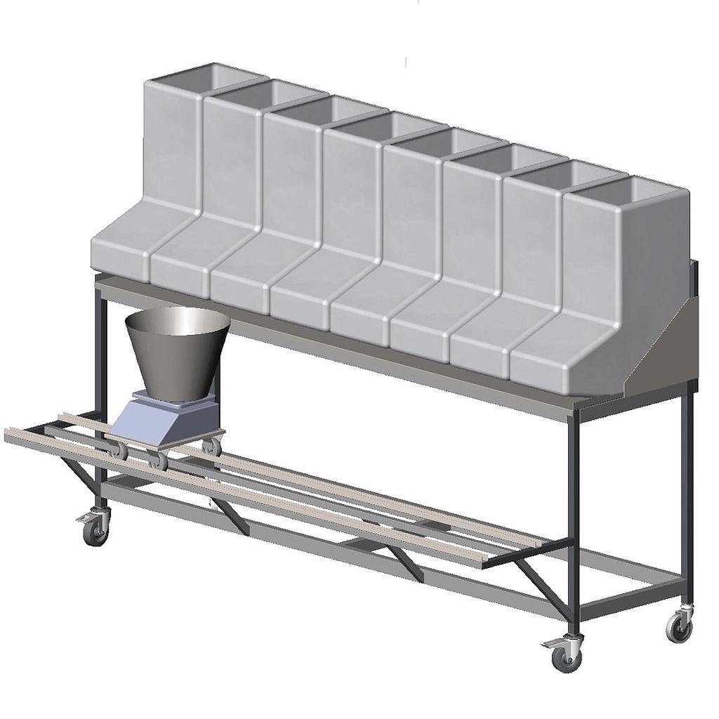 [TTRX-2206019] VEIEBORD INGREDIENSBORD med flyttbar hylle til vekt
