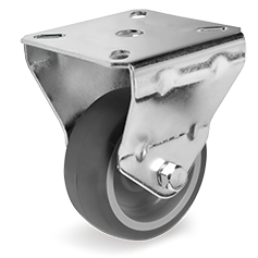 HJUL KOMPLETT ø75mm FAST Brakettplate Galvanisert stål