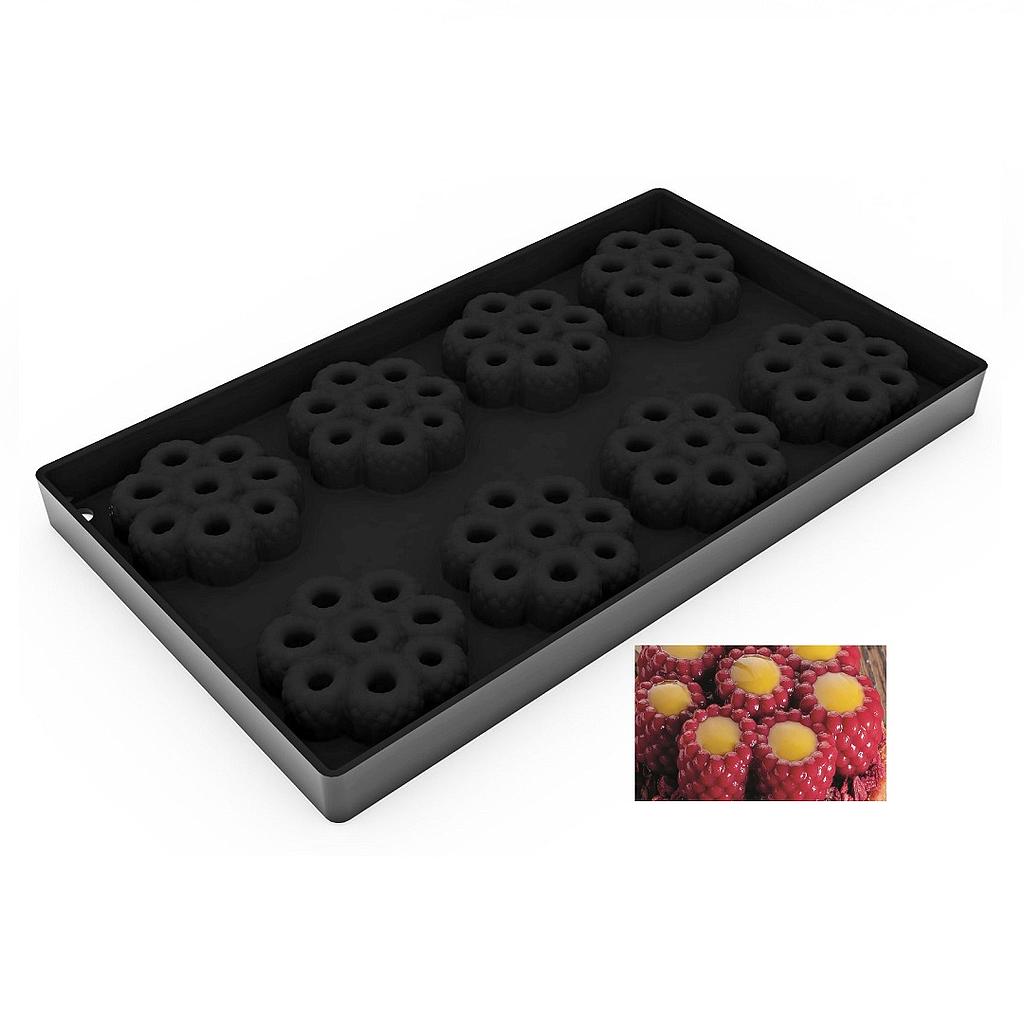 SILICONE MOULD 17x30 RASPBERRY 8pcs ø62mm 