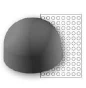 [MA-000380] SILIKONMATTA 40x60 HALVKULA 96st ø31mm 