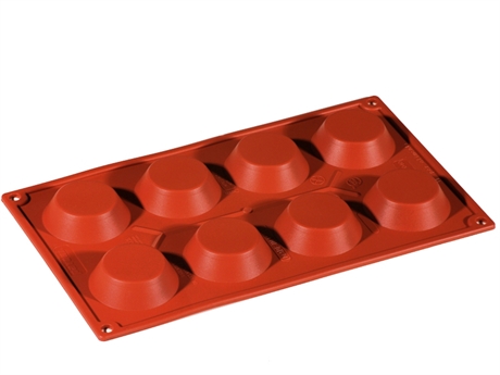 [PI-FR040] SILICONE MOULD GN1/3 ROUND TARTELETT 8pcs ø60mm