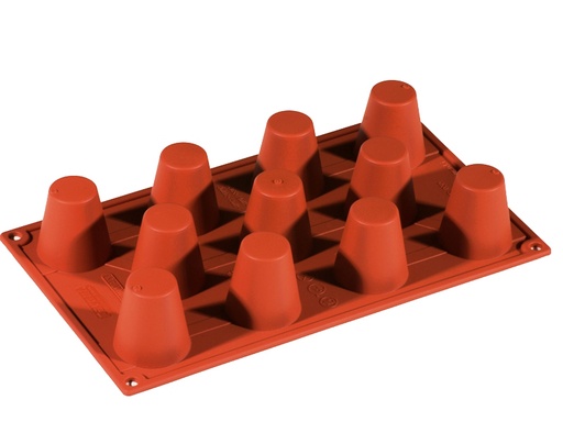 [PI-FR030] SILICONE MOULD GN1/3 ROUND BABA 11pcs ø45mm