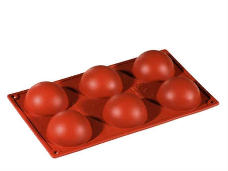 [PI-FR001] SILICONE MOULD GN1/3 HALF SPHERE 6pcs ø70mm