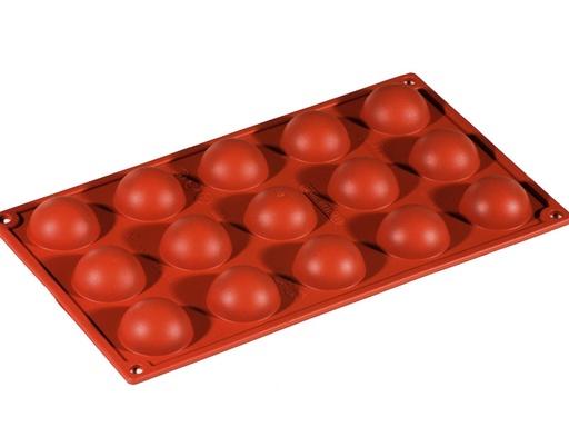 [PI-FR003] SILIKONFORM GN1/3 HALVKULA 15st ø40mm