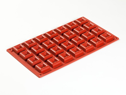 [PI-FR075] SILICONE MOULD GN1/3 SQUARE SAVARIN 28pcs 30mm