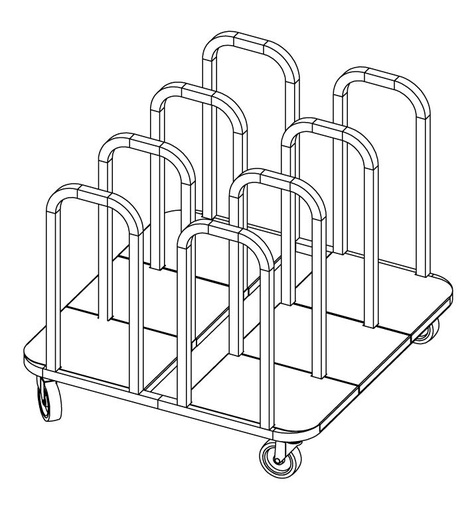[TTRX-KV6] INGREDIENT COMBI TROLLEY 6 compartments