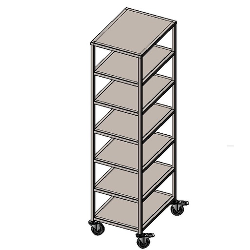 [TTRX-ZTS-2110005] INGREDIENT TROLLEY 40x60 with 6 shelves