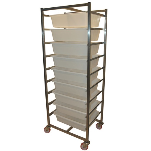 [SRRX-ZTS925] INGREDIENT TROLLEY with 9x25L Plastic bins